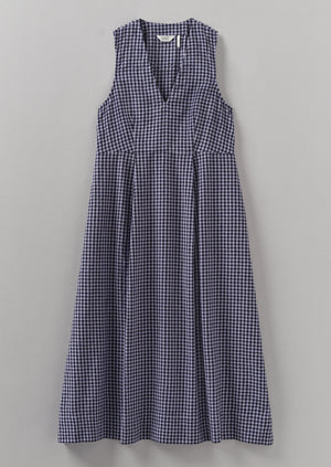 Cotton Gingham Seersucker Dress | Lilac