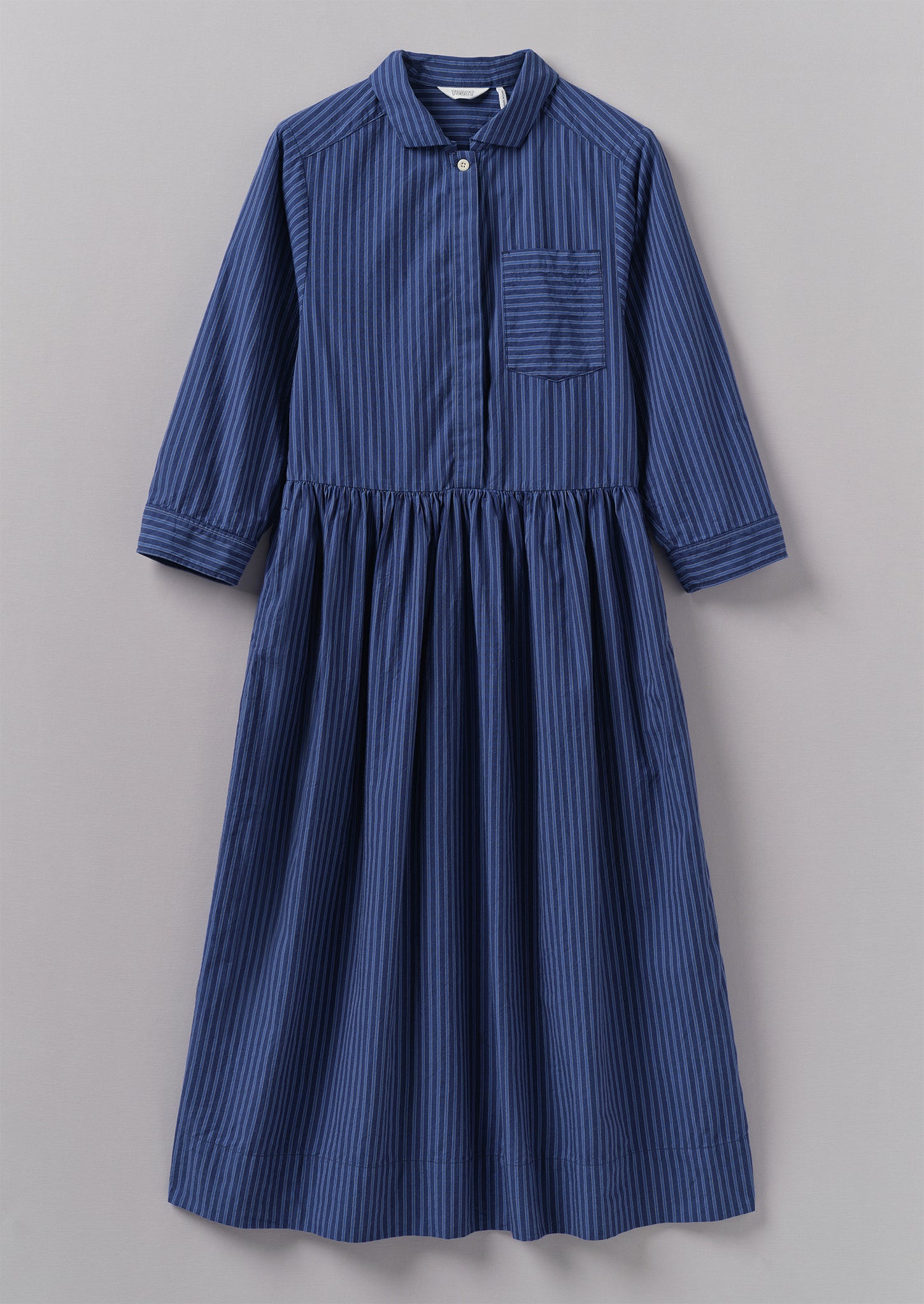 Stripe Poplin Shirt Dress Blue Tourmaline TOAST