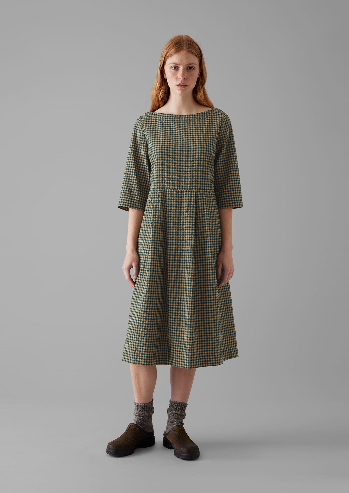 Green seersucker dress hotsell