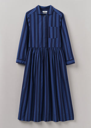 Stripe Poplin Shirt Dress | Royal Blue