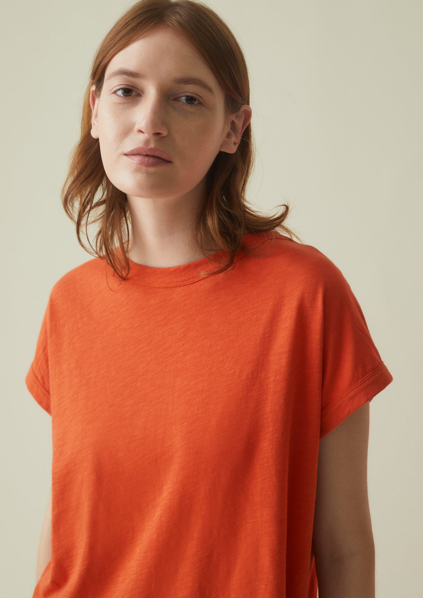 Alda Organic Cotton Easy Tee | Mango