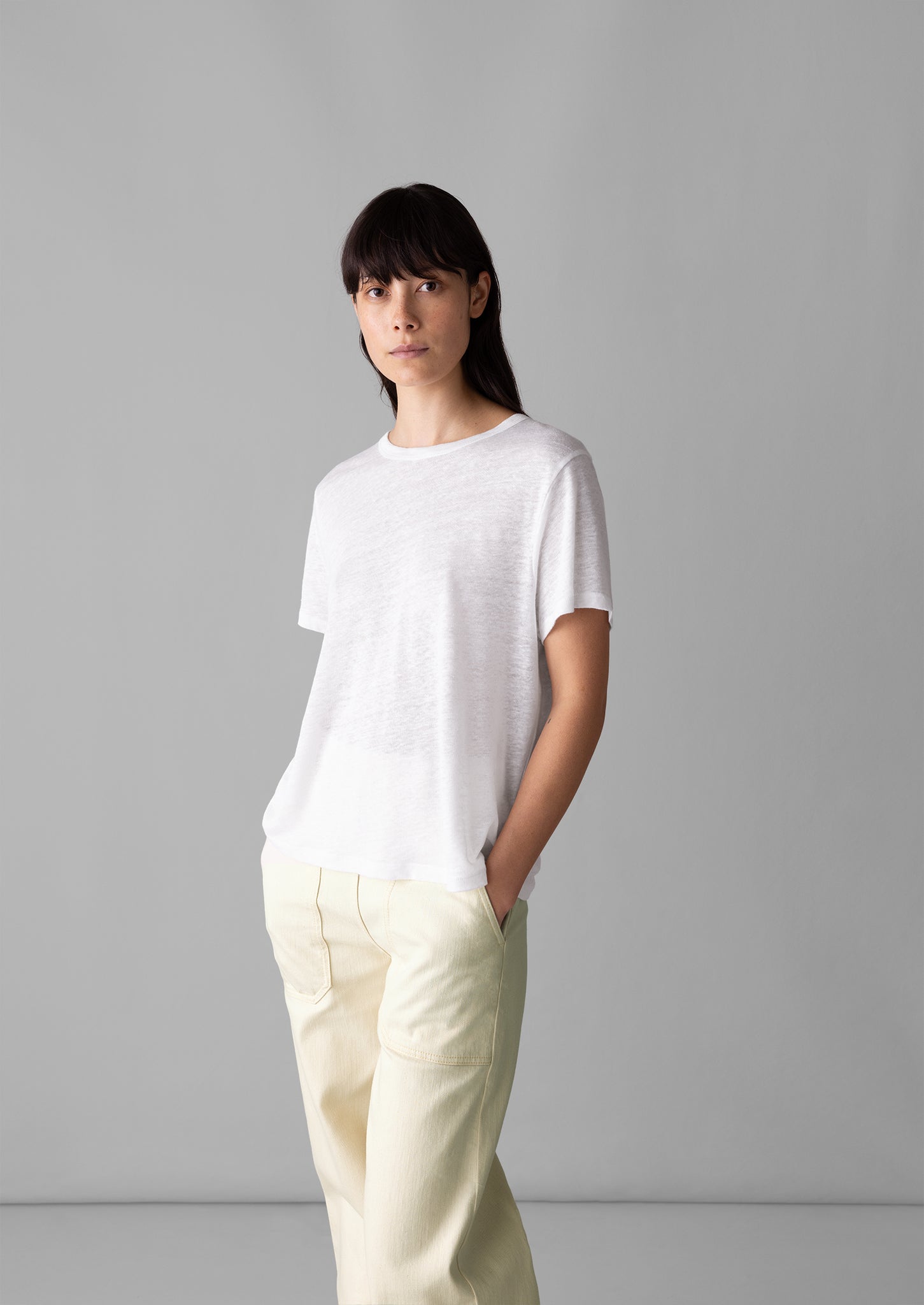 Linen Boy Tee | White