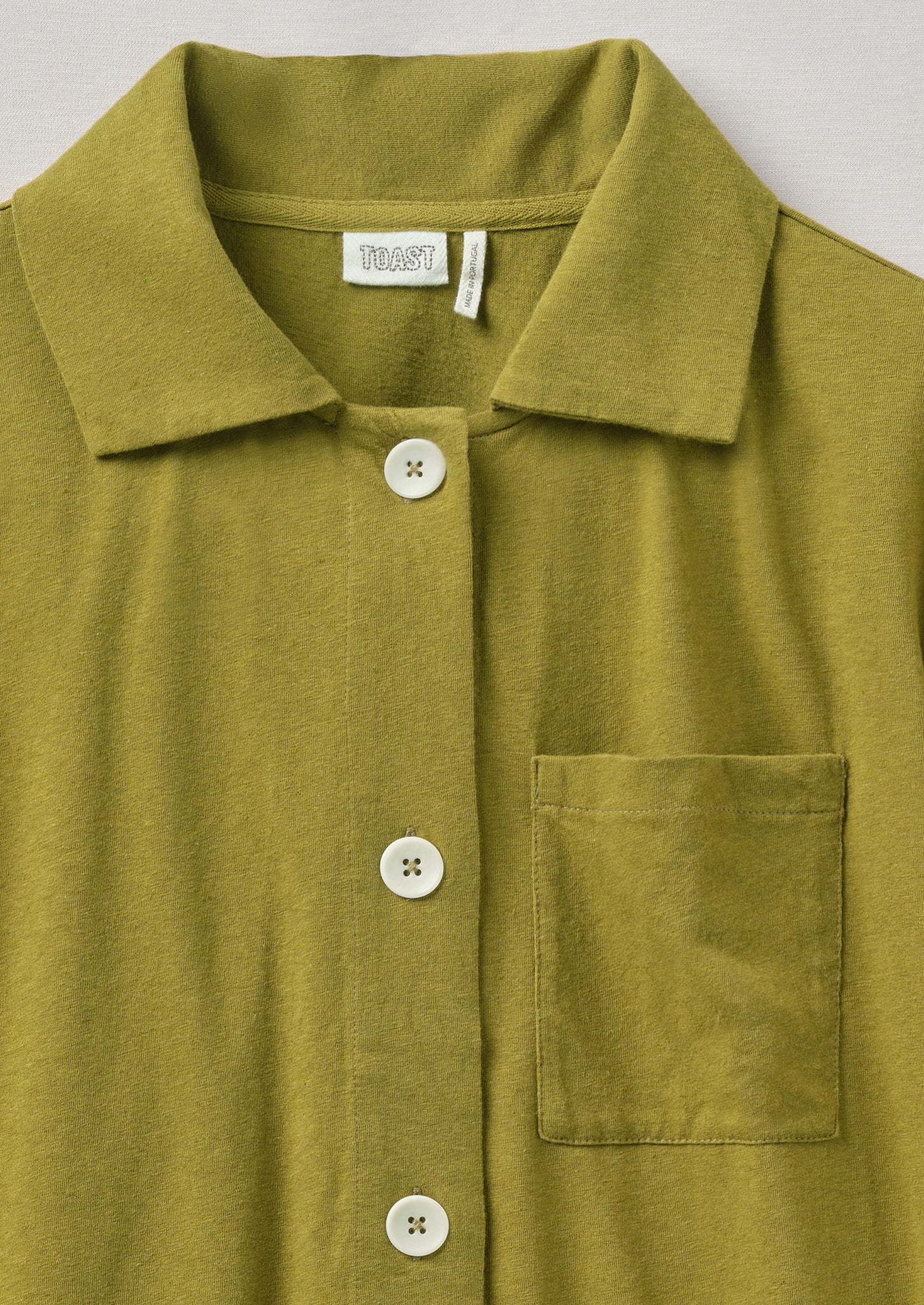 Cotton Linen Jersey Shirt | Leaf | TOAST