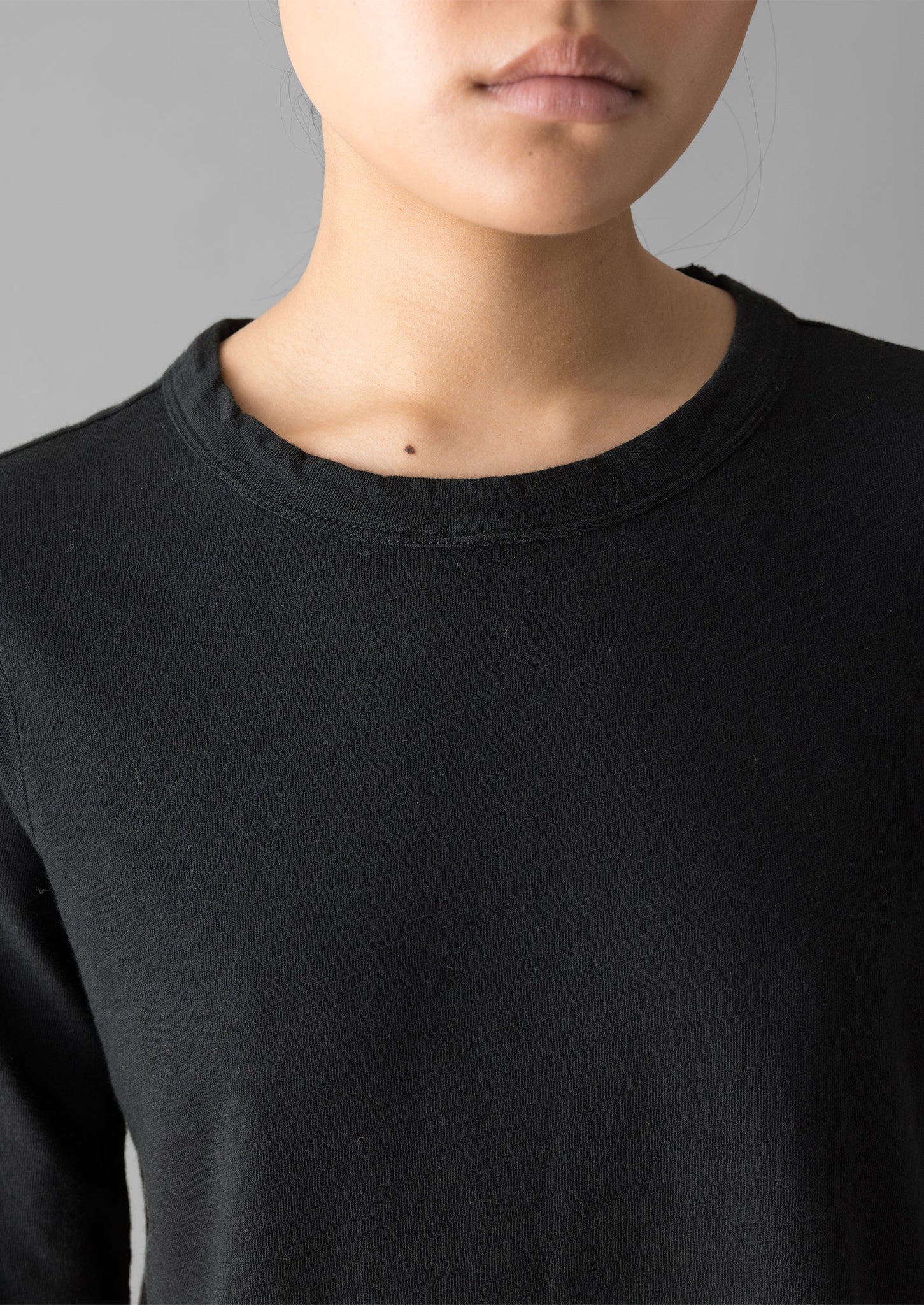 Cleo Garment Dyed Organic Cotton Tee | Carbon Black