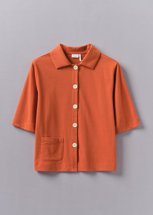Dry Organic Cotton Jersey Shirt | Russet Orange