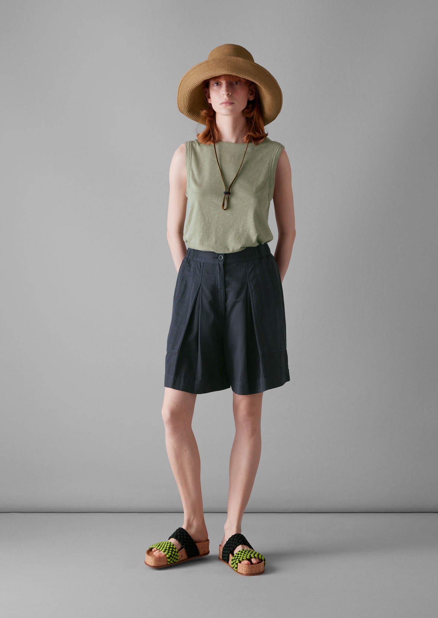 Garment Dyed Organic Cotton Tank Top | Celadon Green