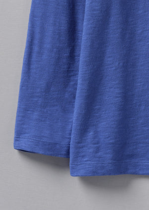 Lia Garment Dyed Boat Neck Tee | Cobalt