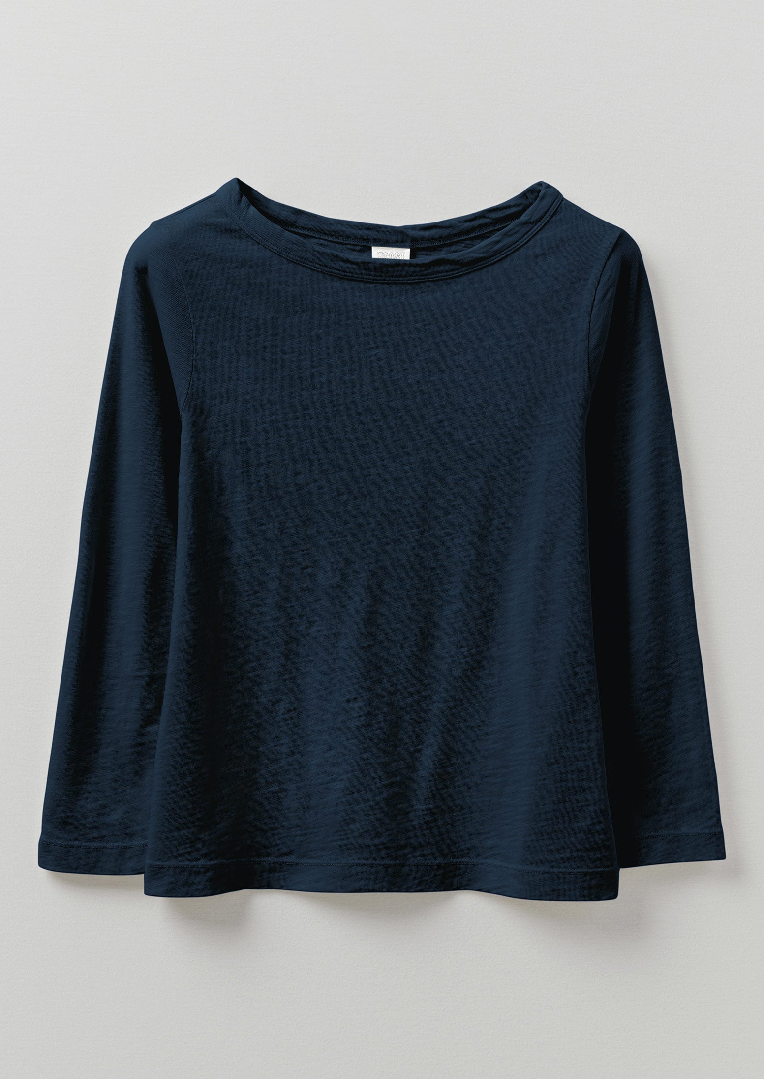 Lia Garment Dyed Boat Neck Tee | Dark Navy | TOAST