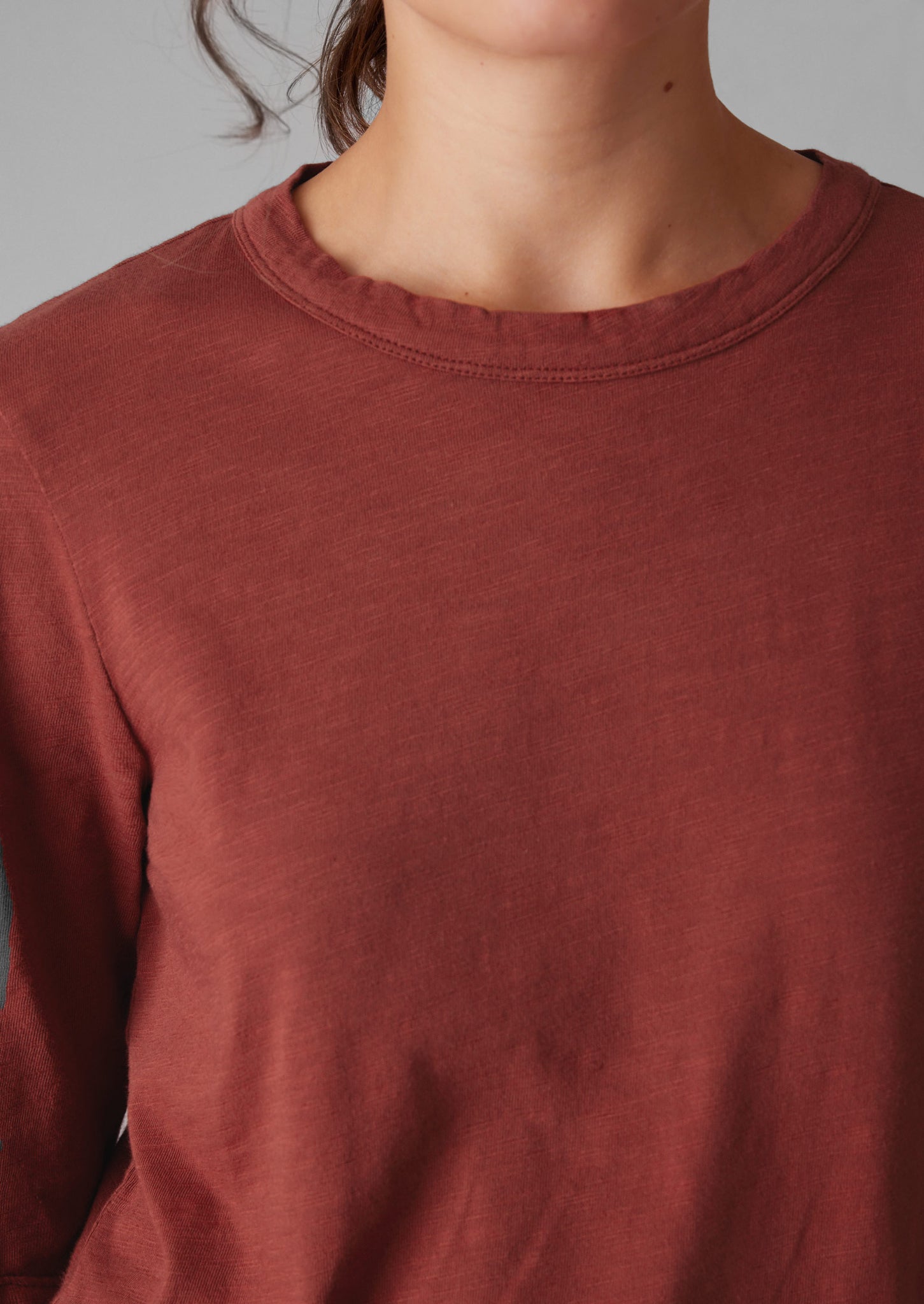 Cleo Garment Dyed Organic Cotton Tee | Braeburn Red