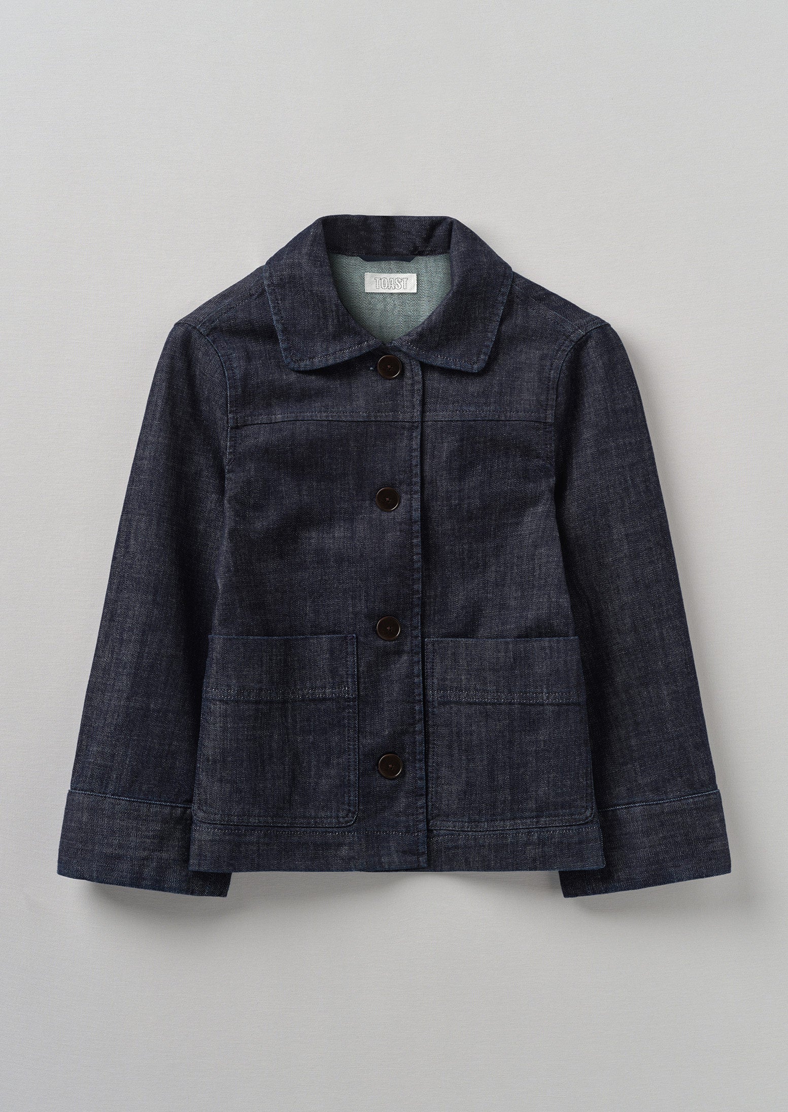 Wide Sleeve Organic Indigo Denim Jacket | Indigo | TOAST