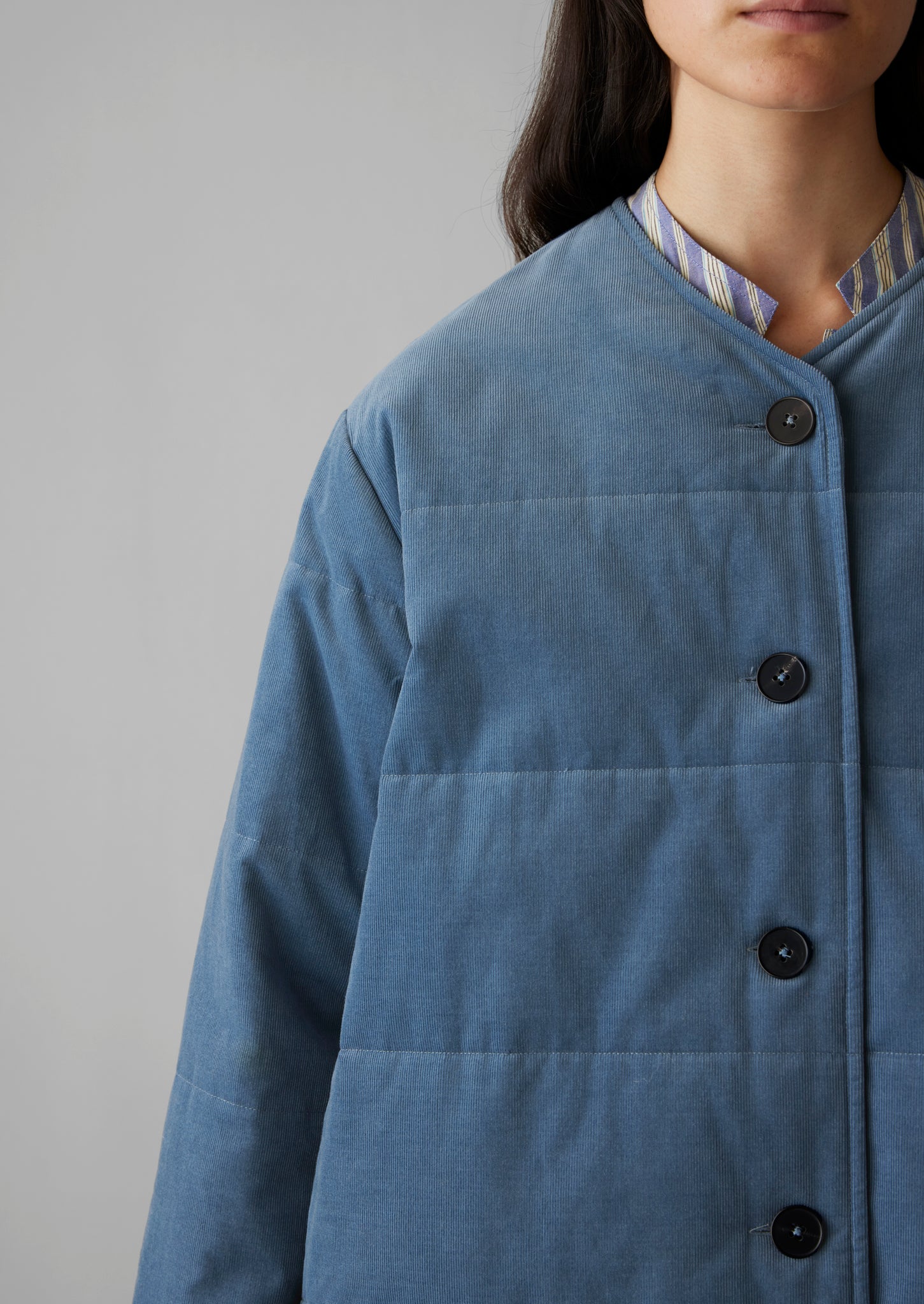 Quilted Needlecord Jacket | Myrtle | TOAST