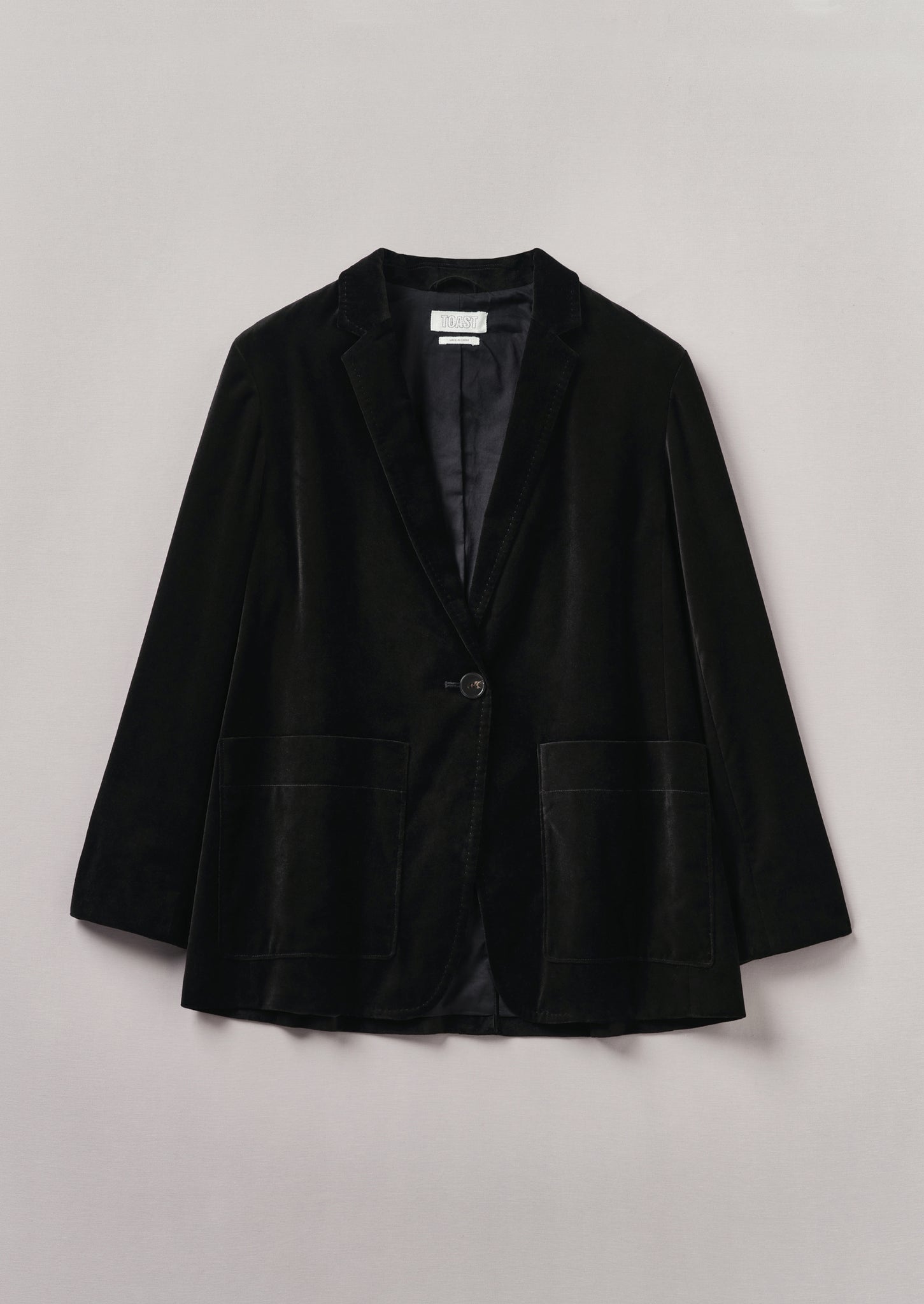 Cotton Velvet Jacket | Brown Slate