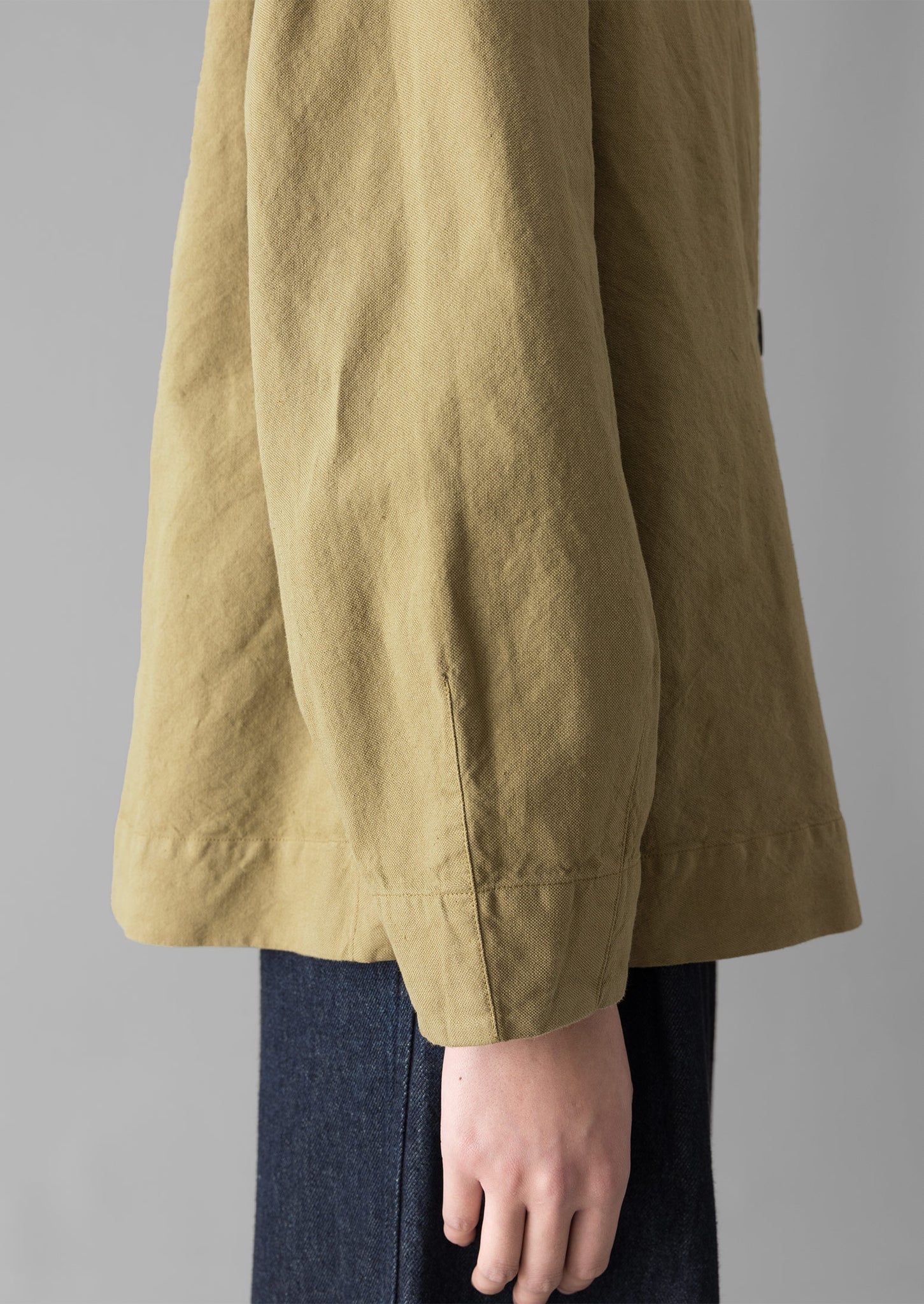 Cotton Linen Wrap Jacket | Golden Sand | TOAST