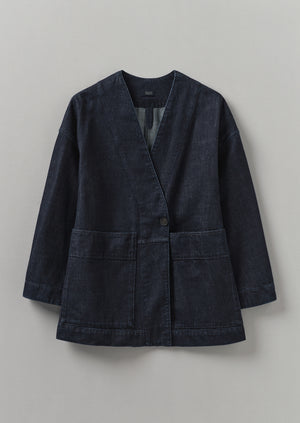 Indigo Denim Wrap Jacket | Indigo