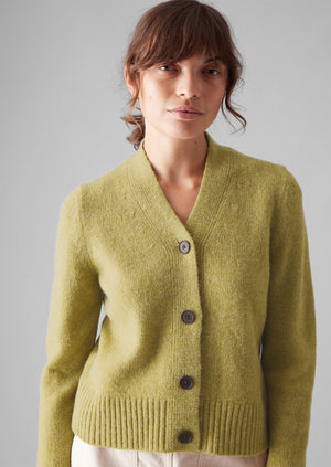 Kaia V-Neck Wool Cardigan | Verbena