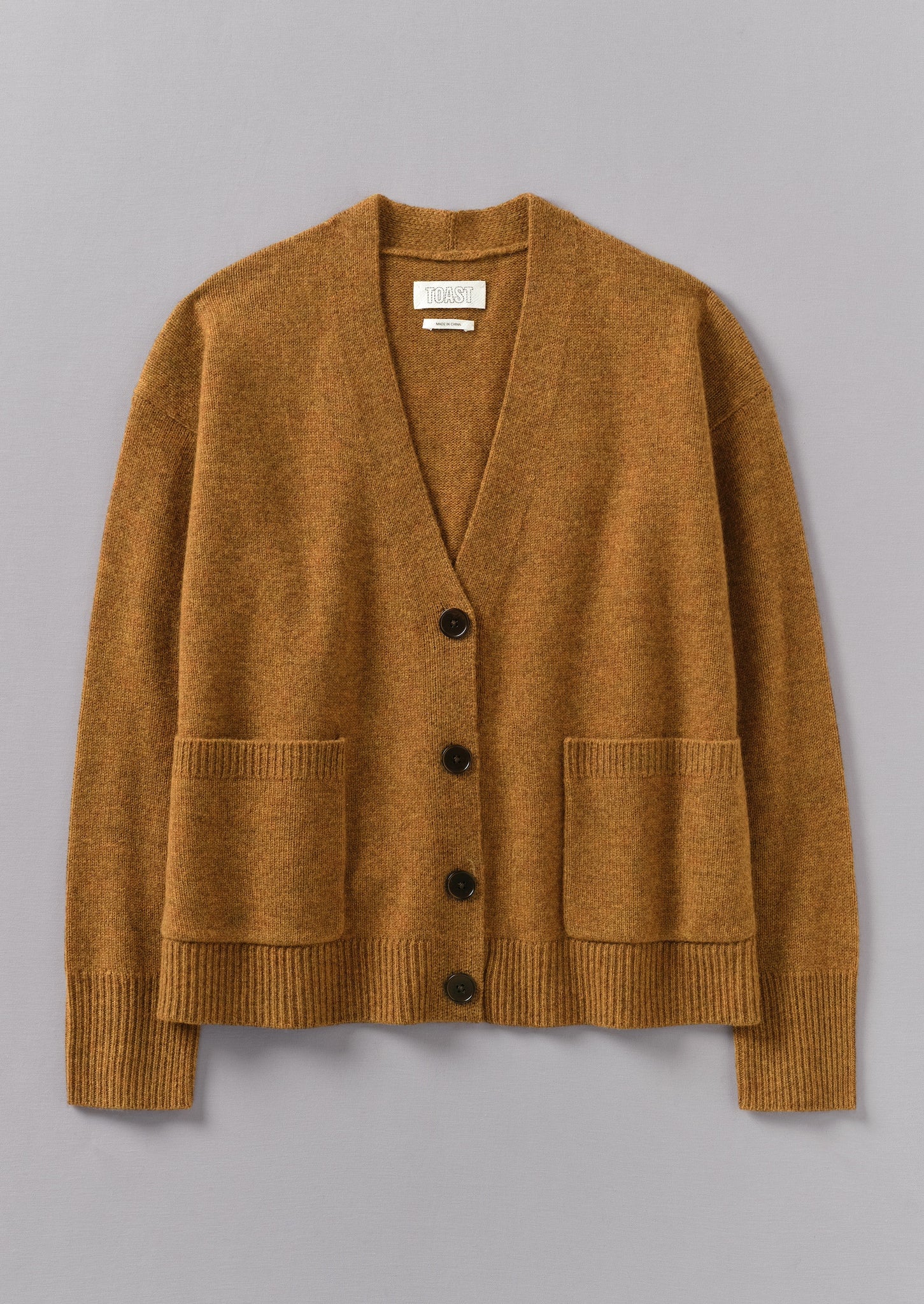 Wool Cashmere Boxy Cardigan | Turmeric | TOAST