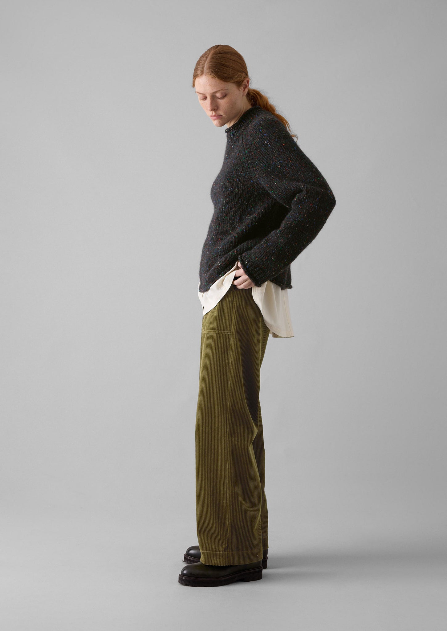 Orla Donegal Wool Sweater | Galaxy