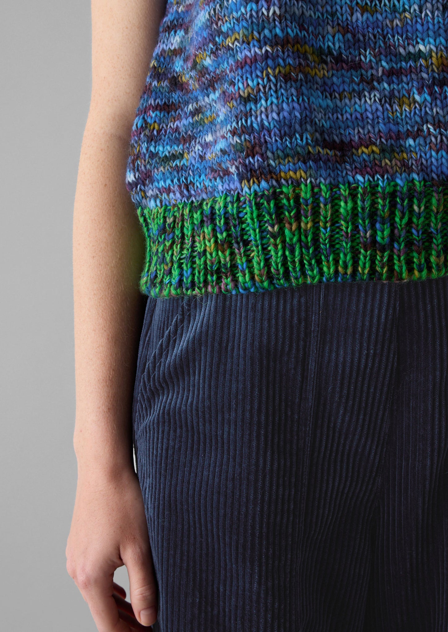 Space Dyed Wool Knitted Tank | Galaxy/Green