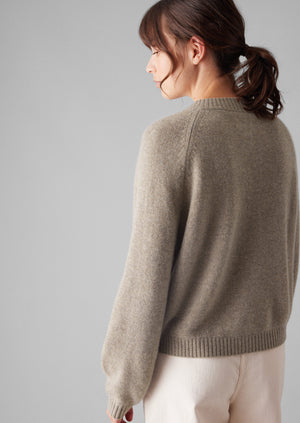 Eden Wool Cashmere Raglan Cardigan | Linseed