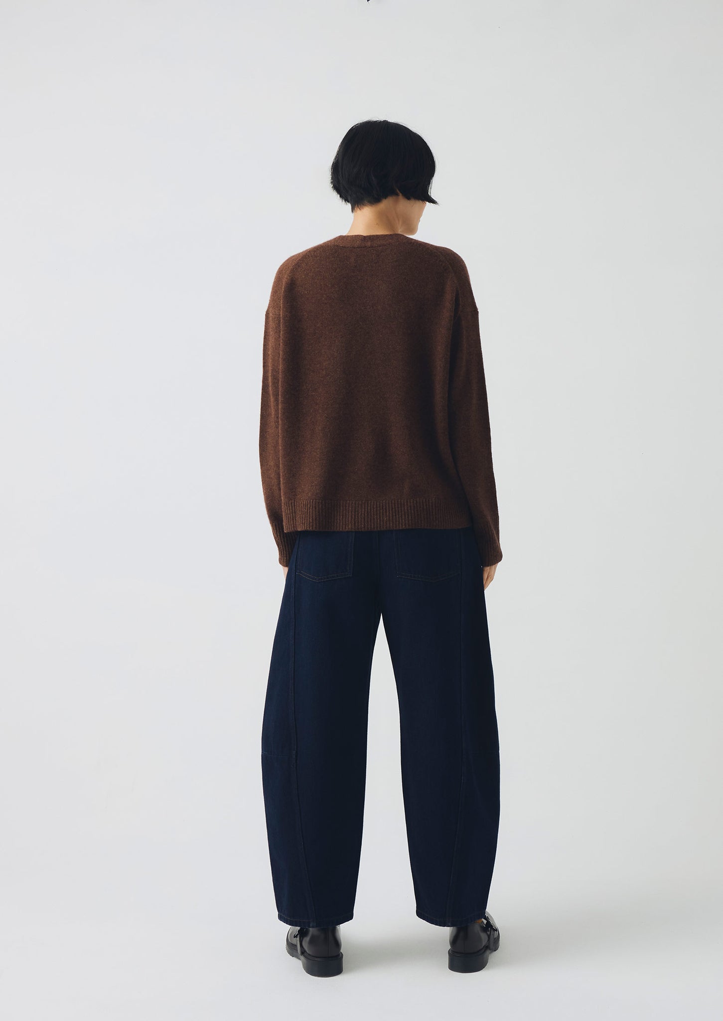 Ffion Wool Cashmere Boxy Cardigan | Pecan