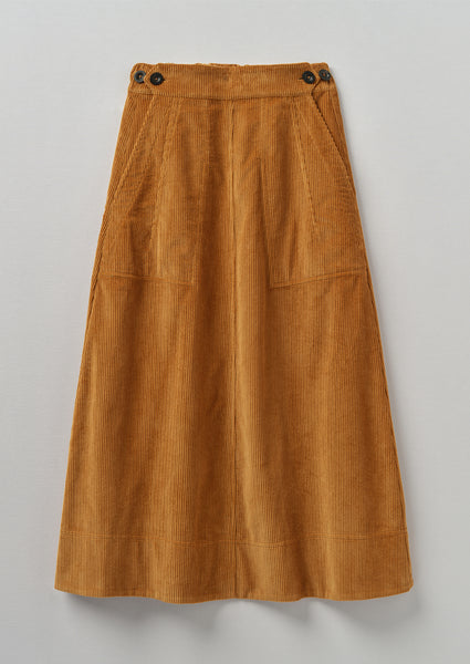 Mustard on sale corduroy skirt