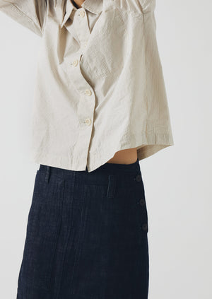 Patch Pocket Organic Indigo Denim Skirt | Indigo