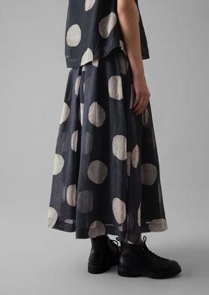 Polka dot pleated skirt hotsell