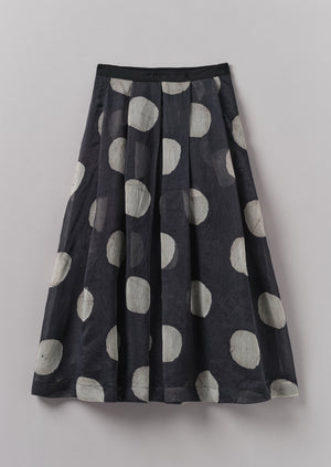 Polka dot skirt with buttons best sale