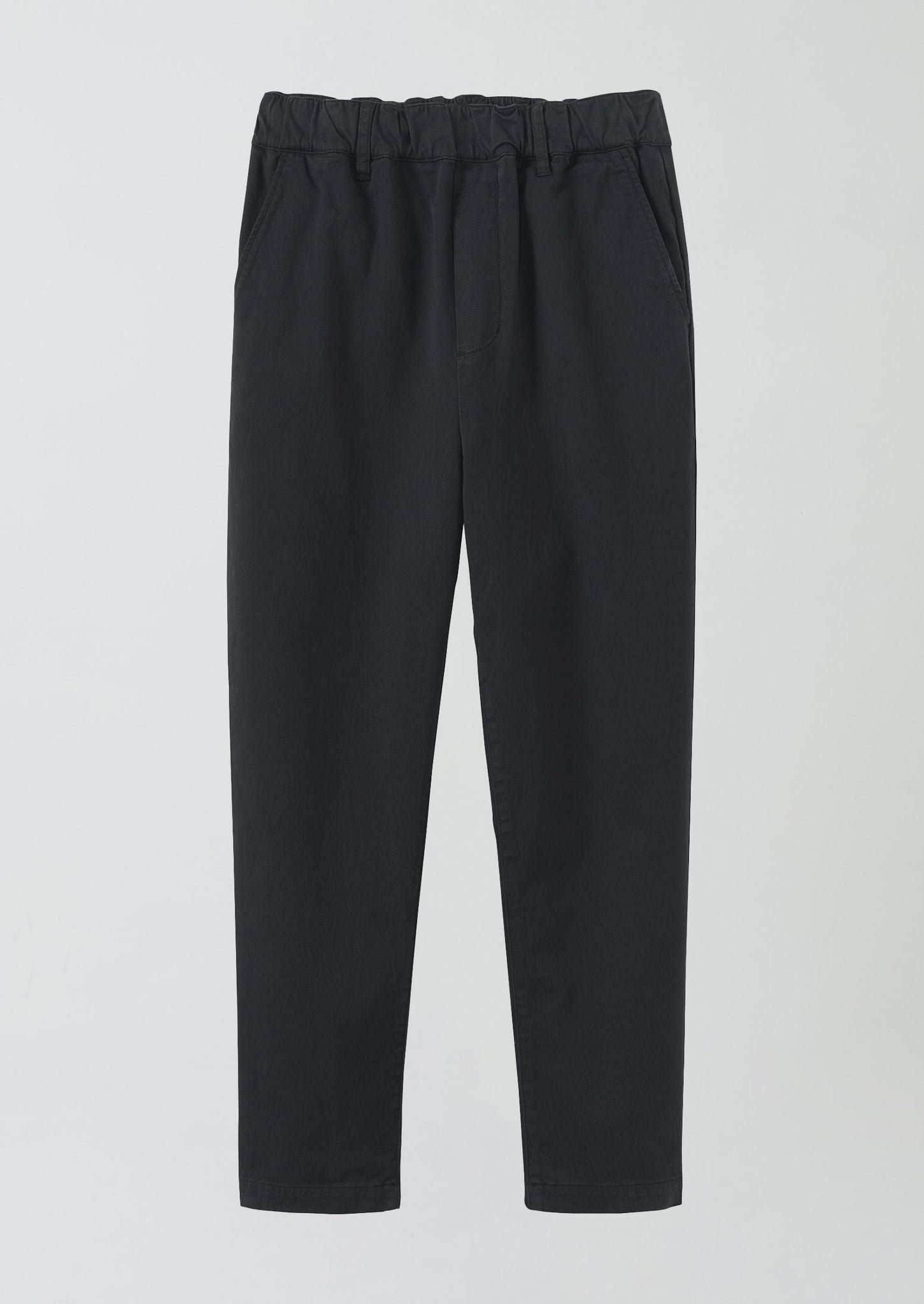 Gabi Cotton Pull On Trousers | Soft Black