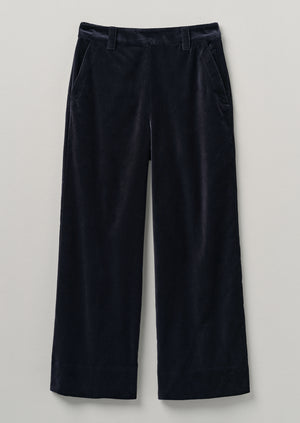 Vintage Cotton Velvet Trousers in Midnight Blue for Women Size XS Dark Navy  Blue High Waist Straight Leg Minimal Long Pants NVS431 - Etsy