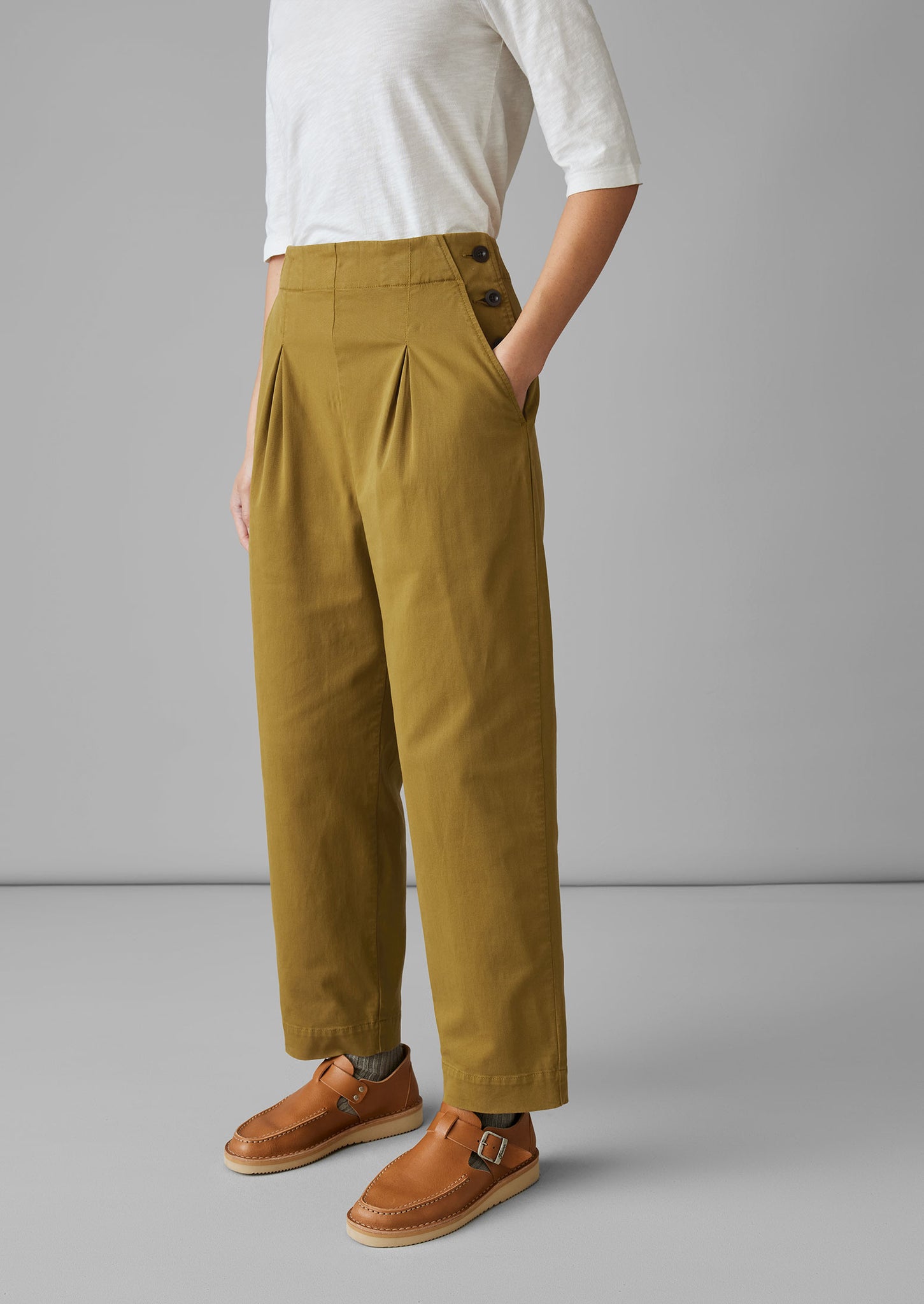 SHEIN Double Button Side Wide Leg Pants | Women trousers design, Short  dresses casual, Muslimah fashion outfits