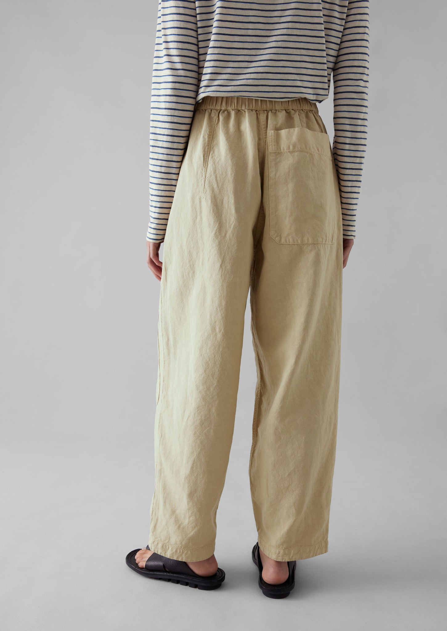 Garment Dyed Cotton Linen Canvas Trousers | Fallow