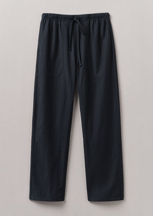 Suki Panelled Wool Cotton Trousers | Dark Indigo