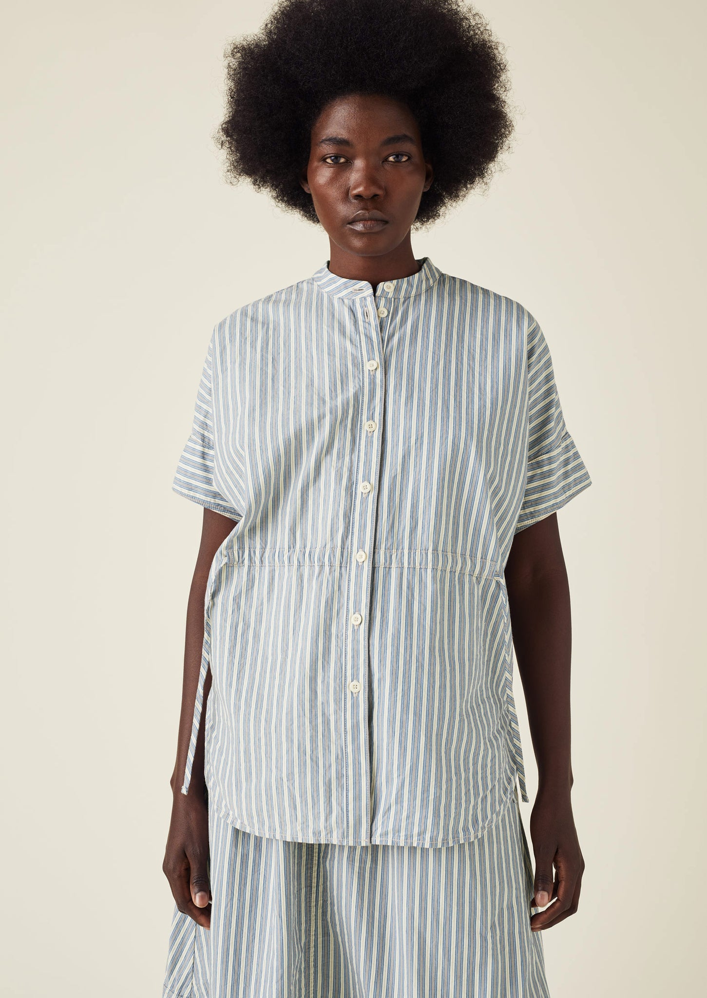 Organic Mandarin Collar Poplin Shirt (Womens) – Zero Negativity Clothing