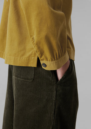 Baya Patch Pocket Organic Cord Shirt | Golden Olive