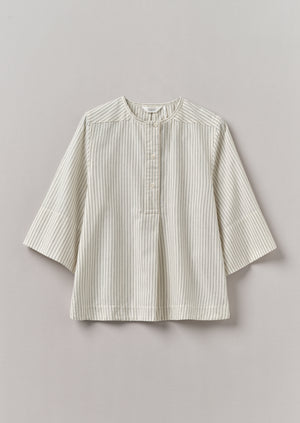 Drift Stripe Shirt | Ecru/Charcoal