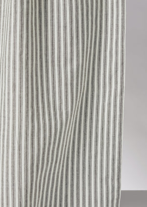 Organic Ticking Stripe Shower Curtain | Ecru/Graphite | TOAST