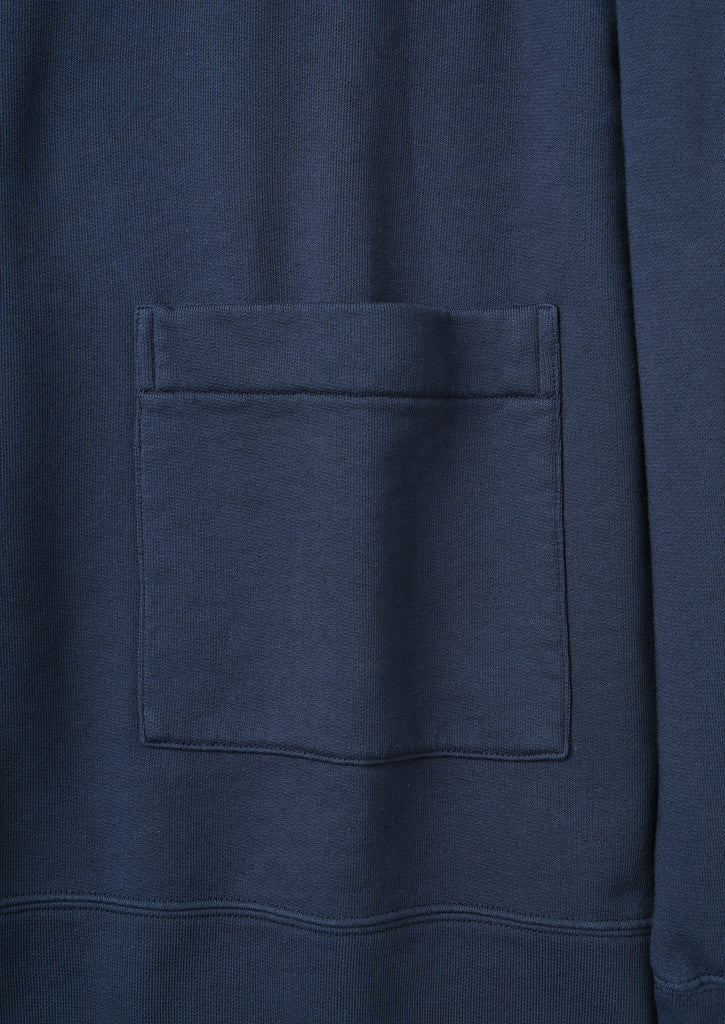 Garment Dyed Organic Jersey Sweatshirt | Dark Indigo | TOAST