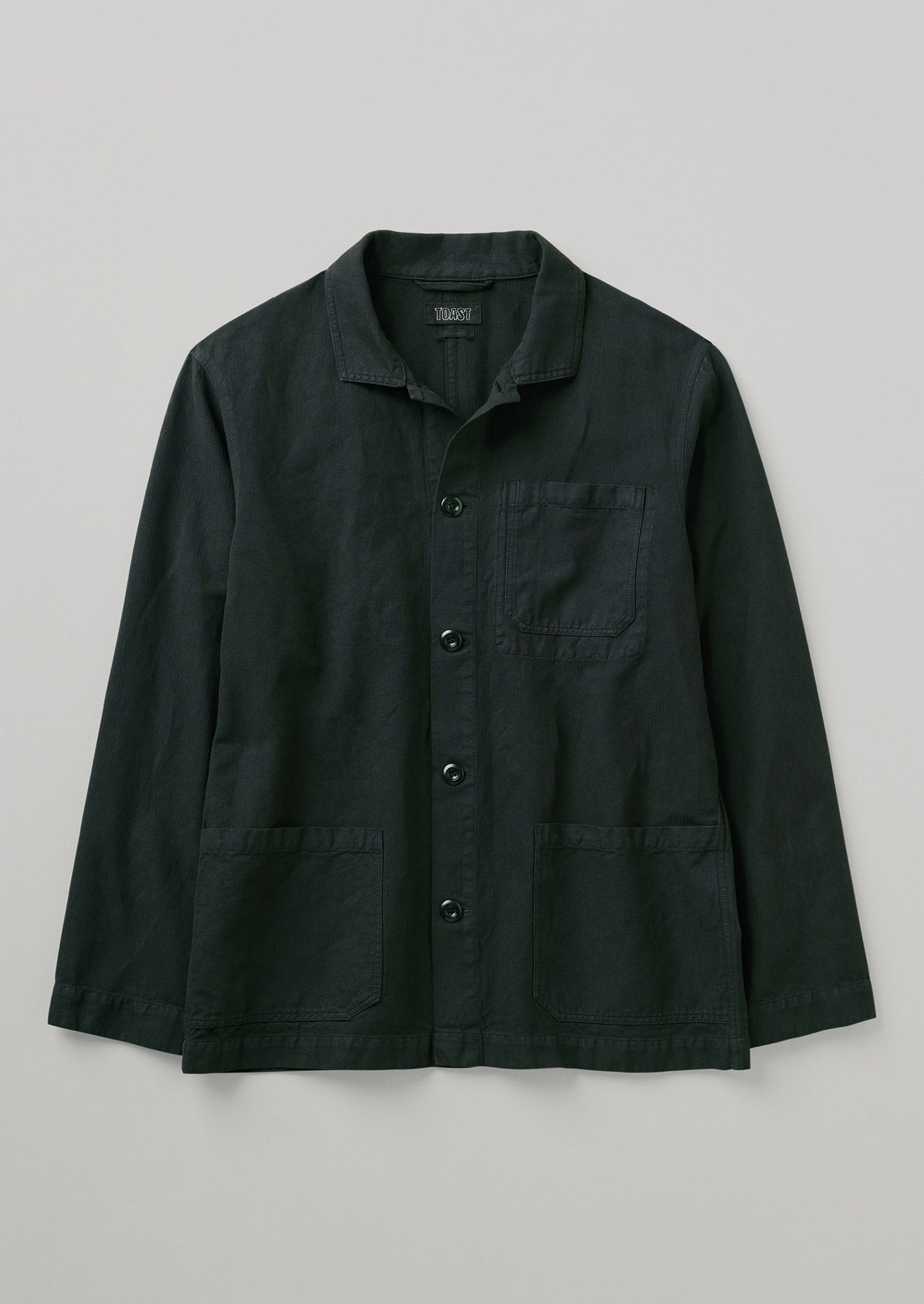 Arlo Garment Dyed Herringbone Jacket | Washed Black | TOAST