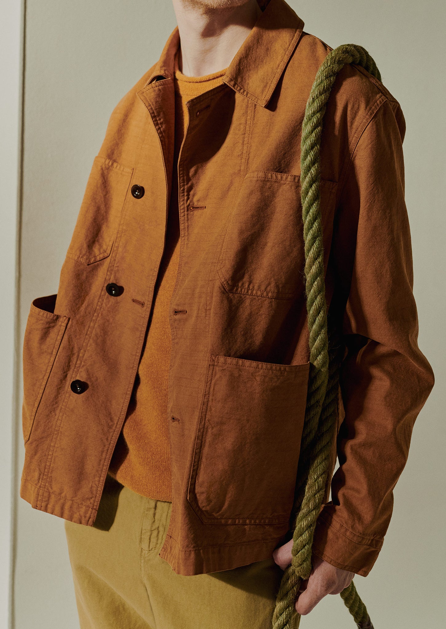 Garment Dyed Cotton Canvas Jacket | Faded Terracotta | TOAST