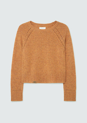 Renewed Wool Raglan Neat Sweater Size S | Cumin | TOAST