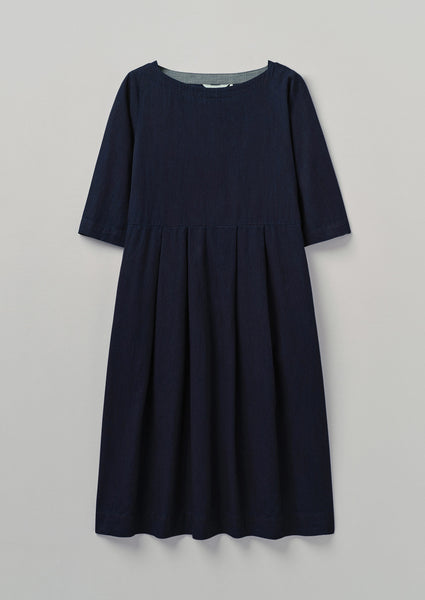 Franca Indigo Twill Dress | Indigo | TOAST