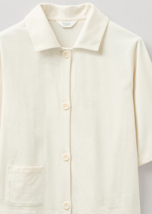 Dry Organic Cotton Jersey Shirt | Ecru | TOAST