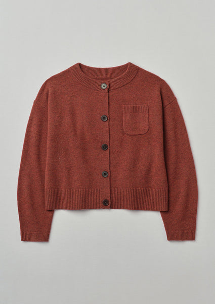 Ladies Merino Wool Cardigan Cinnamon