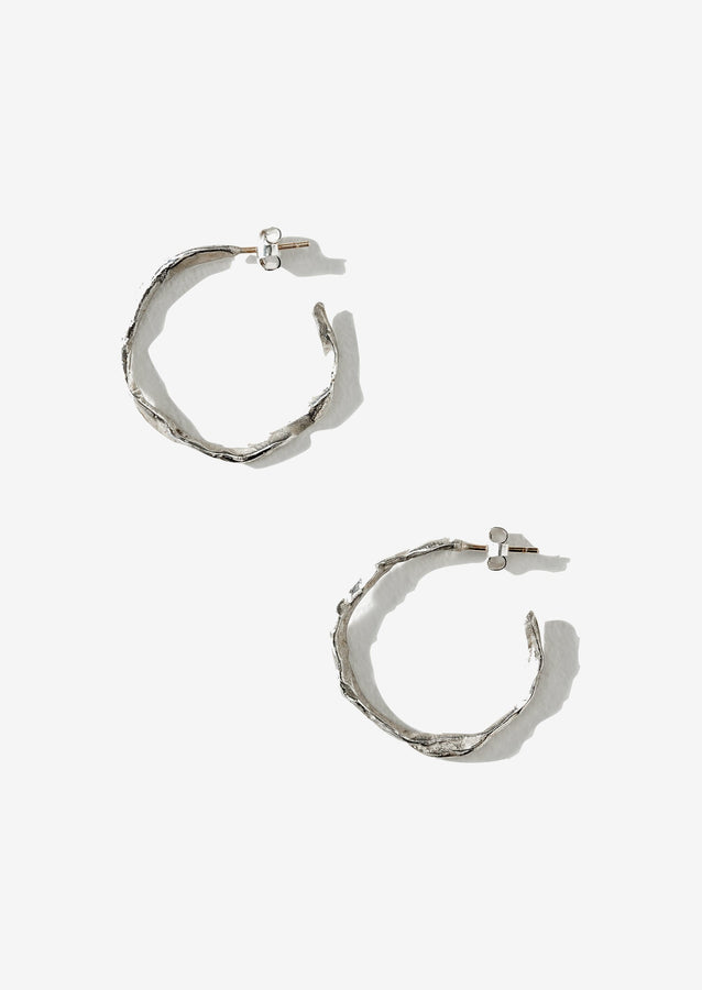 Emily Nixon Penzance Hoop Earrings | Silver